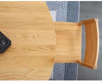 Nordic Solid Oak Extension Dining Round Table